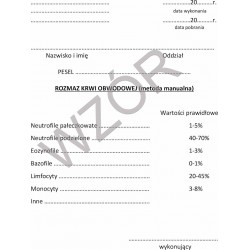 Rozmaz krwi obwodowej metoda manualna