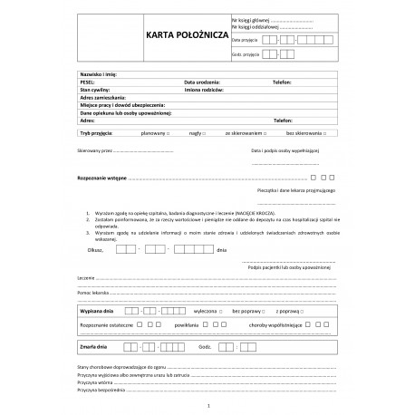 Karta położnicza