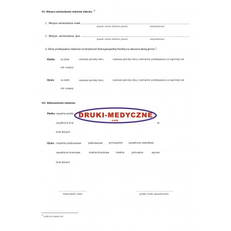 Karta urodzenia