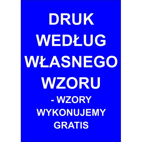 DOWOLNY DRUK W FORMACIE A4 - BLOCZEK 100 KART - WEDŁUG WŁASNEGO WZORU