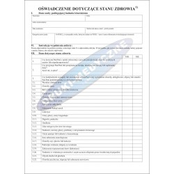 OŚWIADCZENIE DOTYCZĄCE STANU ZDROWIA DLA KIEROWCÓW FORMAT A5 NOWE AKTUALNE (Dz.U. z 2025 r. poz. 1226)